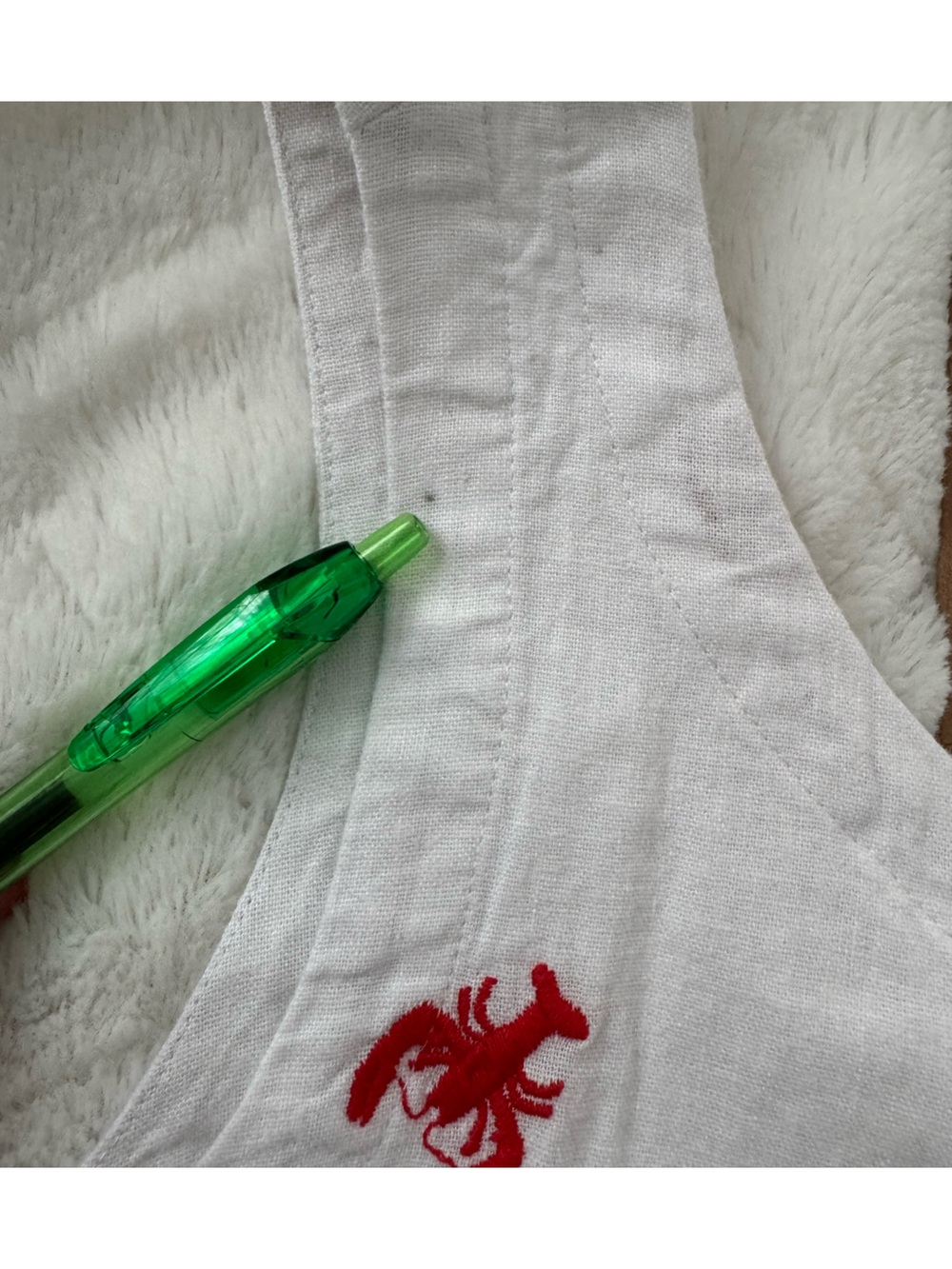 C&C California White Linen Dress with Embroidered Lobsters ๐ฆ - Picture 10 of 10